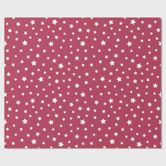 Warmes Rosa mit Sternmuster Geschenkpapier (Flach)