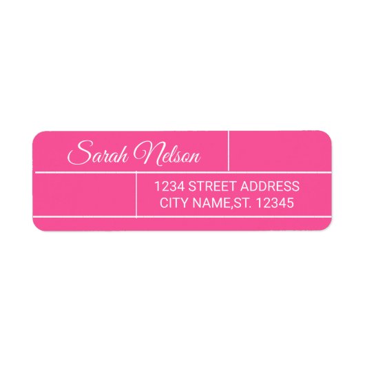 Warmes Rosa, modernes Liniensiegel (Vorne)