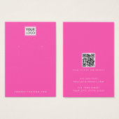 Warmes Rosa oder eine beliebige farbige QR-Ohrsich (Vorne & Hinten)