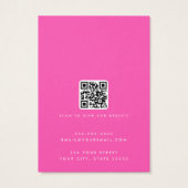 Warmes Rosa oder eine beliebige farbige QR-Ohrsich (Rückseite)