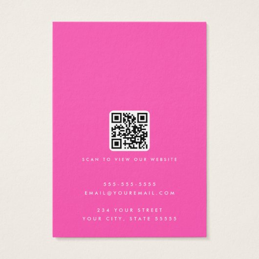 Warmes Rosa oder eine beliebige farbige QR-Ohrsich (Rückseite)