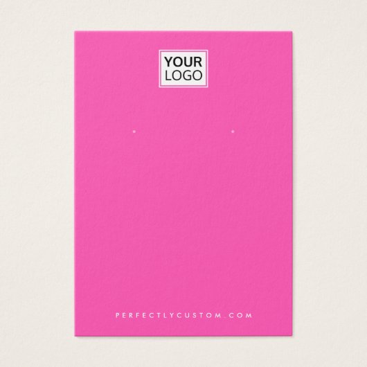 Warmes Rosa oder eine beliebige farbige QR-Ohrsich (Vorderseite)