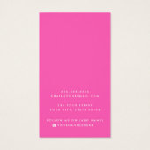 Warmes Rosa oder eine beliebige Farblogo-Ohrkarte (Rückseite)