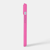 Warmes Rosa Orange Elegant Modernes Design Name iPhone 15 Hülle (Linke Seite)