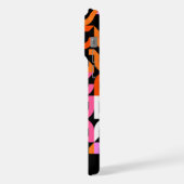 Warmes rosa Orangefarbenes Kunstmuster aus dem Mit iPhone Hülle (Linke Seite)