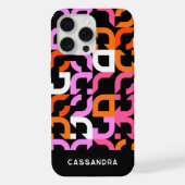 Warmes rosa Orangefarbenes Kunstmuster aus dem Mit iPhone Hülle (Rückseite)