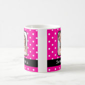 Warmes rosa Polster-Punktmuster Kaffeetasse (Mittel)