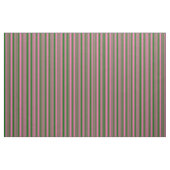 Warmes, rosa und dunkelgrünes, gestreiftes Muster Stoff (Yard (91,4 cm))