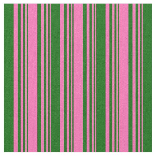 Warmes, rosa und dunkelgrünes, gestreiftes Muster Stoff (Nahaufnahme)