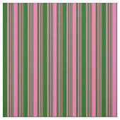 Warmes, rosa und dunkelgrünes, gestreiftes Muster Stoff (Muster)