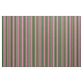 Warmes, rosa und dunkelgrünes, gestreiftes Muster Stoff (Fat Quarter (45,7 x 55,9 cm))