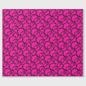 Warmes Rosa und Kreise Geschenkpapier (Flach)