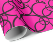 Warmes Rosa und Kreise Geschenkpapier (Rolleneckpunkt)