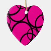Warmes Rosa und Kreise Keramik Ornament (Rechts)