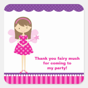 Warmes Rosa und Lila Frisierkleber Quadratischer Aufkleber