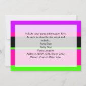 Warmes Rosa und Lila Tonstreifen - Modernes Design Einladung (Rückseite)
