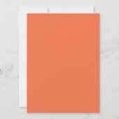 Warmes Rosa und orange Kronleuchter Einladung (Rückseite)