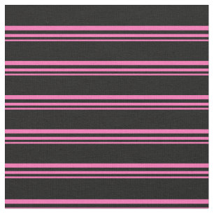 Warmes rosa und schwarz gefärbtes Streifen-/Linenm Stoff