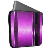 Warmes rosa und schwarzes Design lackierte Alumini Laptopschutzhülle (Vorne Rechts)