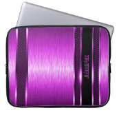 Warmes rosa und schwarzes Design lackierte Alumini Laptopschutzhülle (Vorderseite)