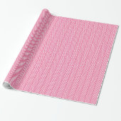 Warmes Rosa und weißes Herringbone Geschenkpapier (Ungerollt)