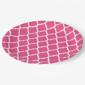 Warmes Rosa und weißes marokkanisches Quarzglas Pappteller (Schrägansicht)