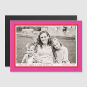 Warmes Rosa Valentinstag Foto Rahmen Magnetkarte (Vorne/Hinten)