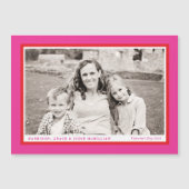 Warmes Rosa Valentinstag Foto Rahmen Magnetkarte (Vorderseite)