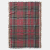 Warmes Rot und brauner Tartan Decke (Vorderseite Vertikal)