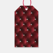Warmes Rotes Imitat Velvet Geschenkanhänger (Rückseite)