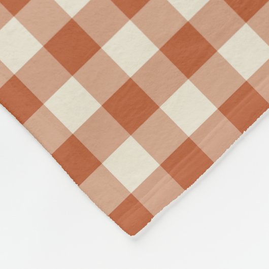 Warmes rustikales Herbst Braun gemütliches Schachb Fleecedecke (Ecke)