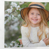 Warmes rustikales Red & Gold Kariertes Foto Dreifach Gefaltete Karte (Innen Erste Seite)