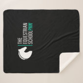 Warmes Sherpa-Blanket - weißes Logo Sherpadecke (Vorderseite (Horizontal))