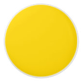 Warmes, solides Gelb Gold Keramikknauf (Vorderseite)