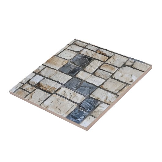 Warmes Stone Brick Muster Fliese (Seite)