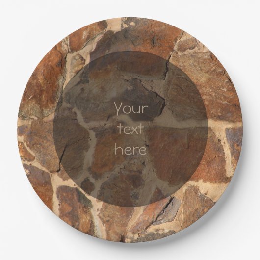 Warmes Stonewall-Muster golden irgendein Text Pappteller (Vorderseite)