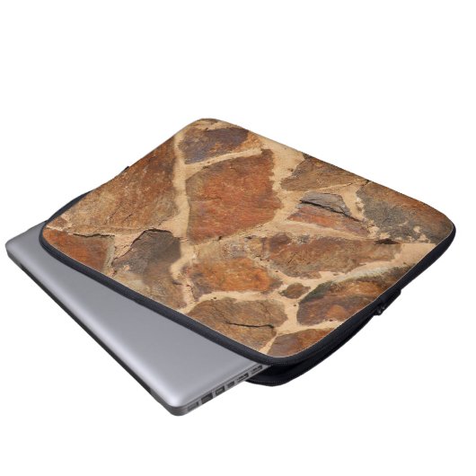 Warmes Stonewall-Muster golden Laptopschutzhülle (Vorne Knopf)