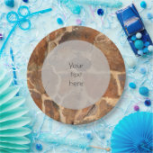 Warmes Stonewall-Muster Golden Sie jeden Text Pappteller (Party)