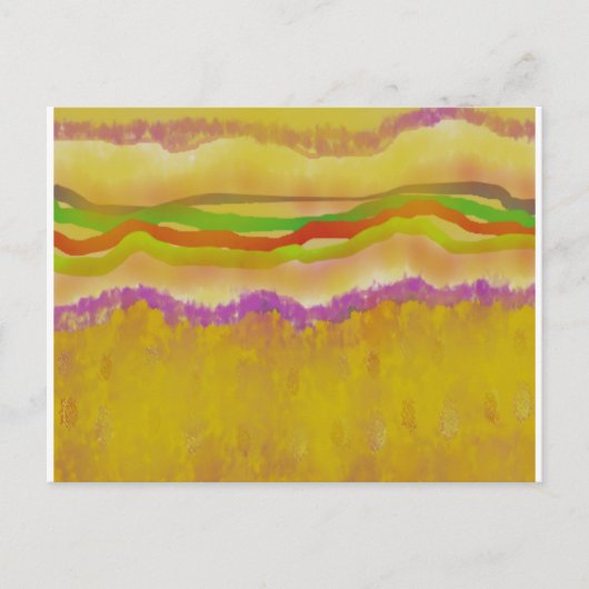 Warmes Sun- und Maisdesign abstrakt Postkarte (Vorderseite)