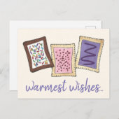 Warmes Toaster Frühstück Gebäck Feiertagspostkarte (Vorne/Hinten)