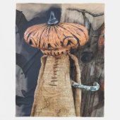 Warmes und gemütliches Halloween-Wirbel mit Pumpki Fleecedecke (Vorderseite)
