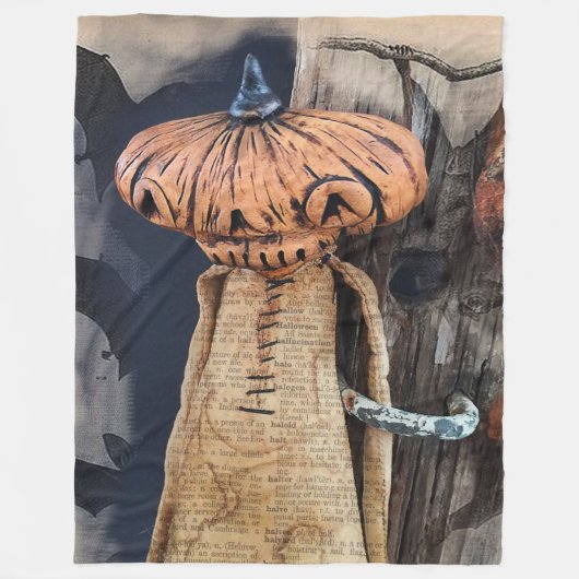 Warmes und gemütliches Halloween-Wirbel mit Pumpki Fleecedecke (Vorderseite)