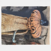 Warmes und gemütliches Halloween-Wirbel mit Pumpki Fleecedecke (Vorderseite (Horizontal))