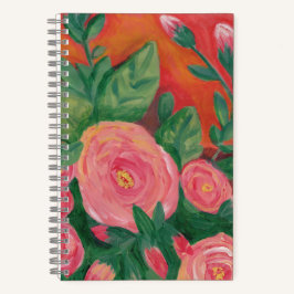 Warmes und Rosey-Spiralnotebook Notizblock