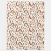 Warmes und Whimsikisches Boho Regenbogen Entspannt Fleecedecke (Vorderseite)