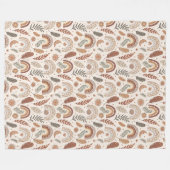 Warmes und Whimsikisches Boho Regenbogen Entspannt Fleecedecke (Vorderseite (Horizontal))