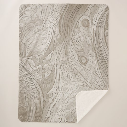 Warmes Vintages altes Holz Inspiriert Blanket Sherpadecke (Vorderseite)