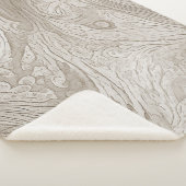 Warmes Vintages altes Holz Inspiriert Blanket Sherpadecke (3/4)