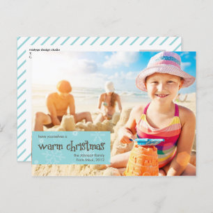 Warmes Weihnachts-Foto Weihnachtskarte Feiertagspostkarte