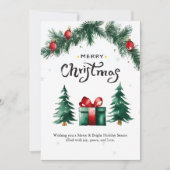 Warmes Weihnachts-Party Einladung (Vorderseite)